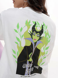 Tokyo Talkies Women Disney Villain Sequinned Boxy Cotton Tshirt