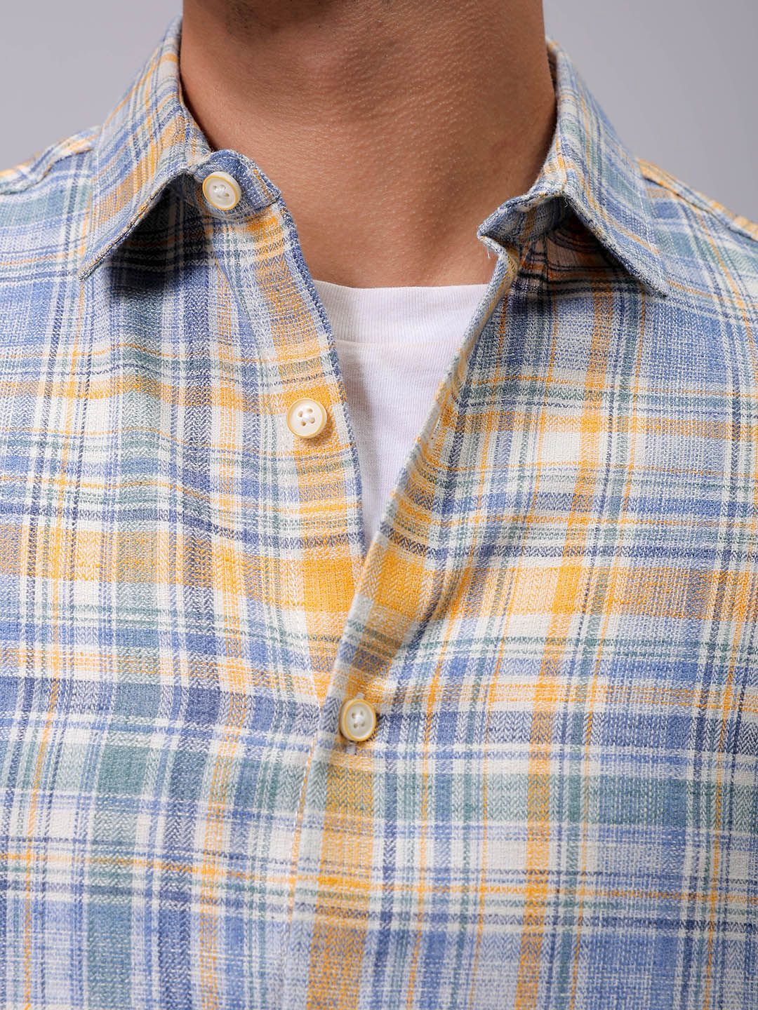 The Indian Garage Co Men Slim Fit Multi Stripes Opaque Striped Casual Shirt