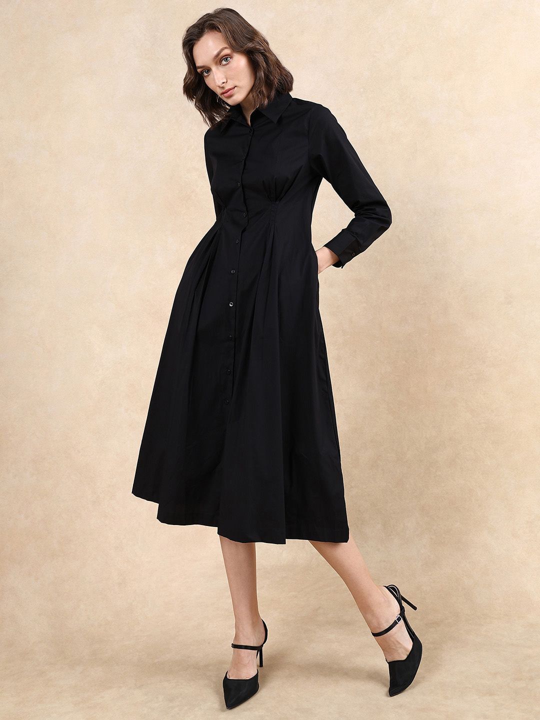 RAREISM Women Fit & Flare Midi Dress