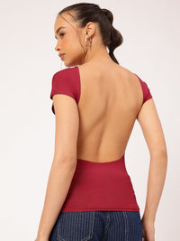DressBerry Darling-Diva Open Back Extended Sleeves Top