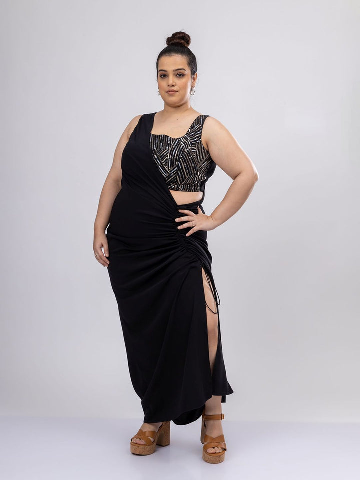 Mamicha Women Puzzling Crepe Maxi Dress