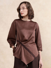 RAREISM Women Solid Round Neck Top