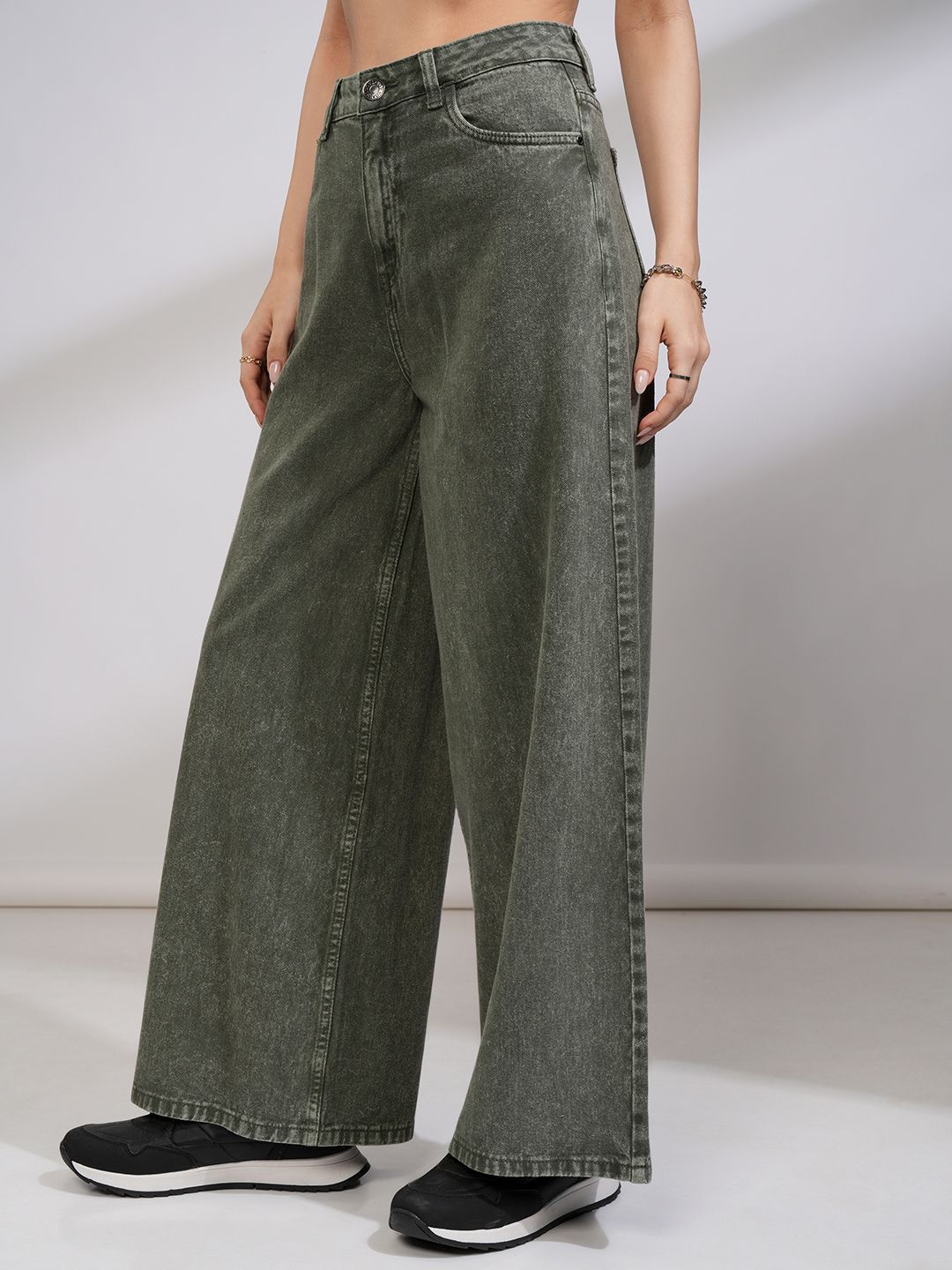 Tokyo Talkies Women High Waist Fla Jeans