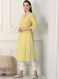 W Women Floral Flared Sleeves Kurta