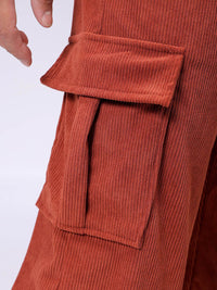 The Indian Garage Co Men Textured Loose Fit Cargos Trousers