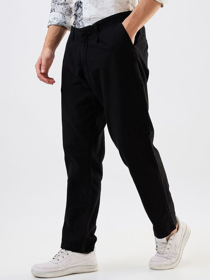 SPYKAR Men Mid-Rise Pleated Trousers