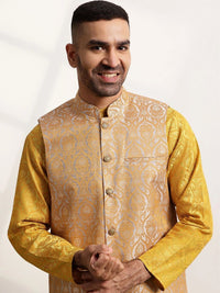 Jaket Nehru Brocade Rekaan Tenunan Anouk