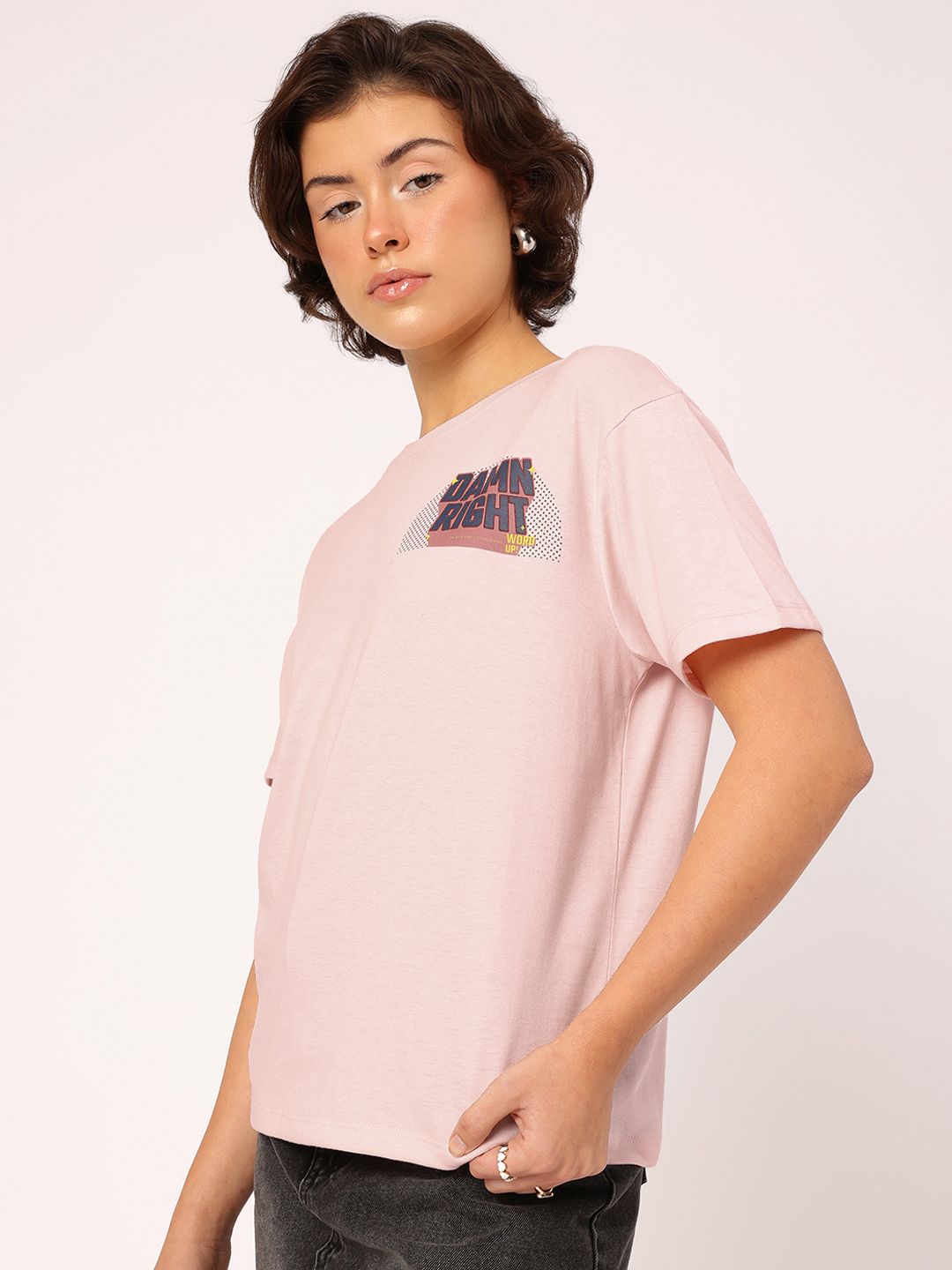 DressBerry Unapologetic Vibes Printed Relaxed T-shirt