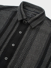 VASTRADO Men Classic Fit Vertical Striped Spread Collar Cotton Casual Shirt