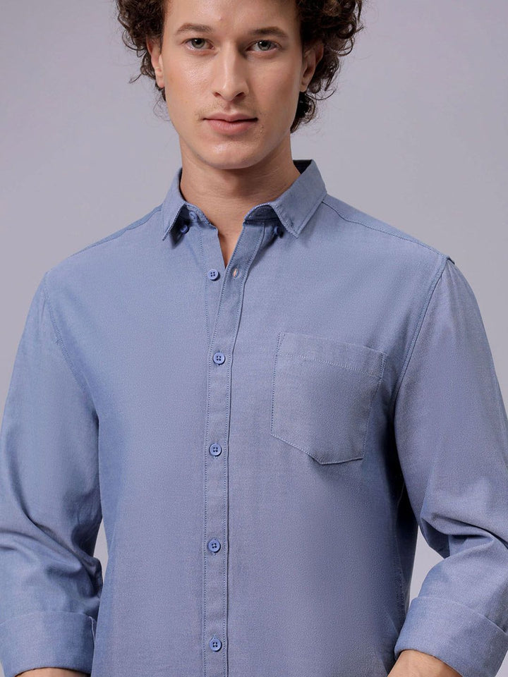 The Indian Garage Co Men Slim Fit Solid Casual Shirt