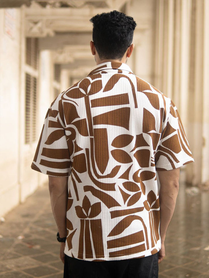 Powerlook Men Conversational Printed Polo Collar T-shirt