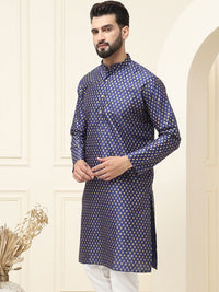 SOJANYA Kurta Lurus Motif Etnik Rekaan Tenunan Bercetak Kolar
