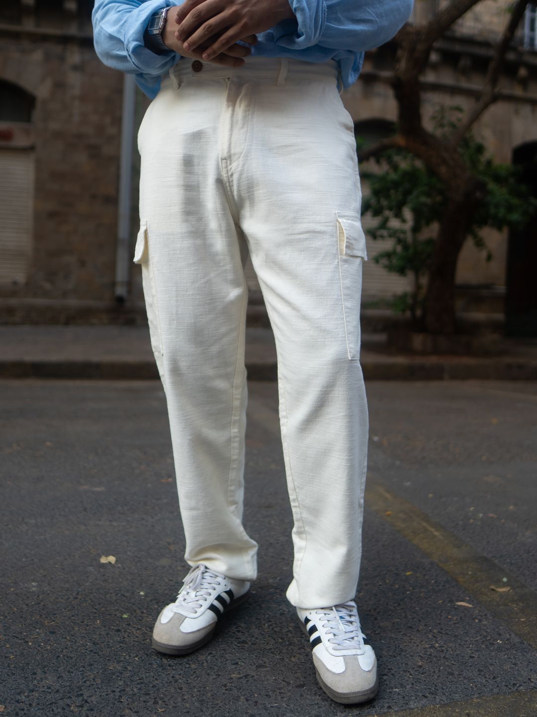Powerlook Men Mid Rise Relexed Fit Cargos