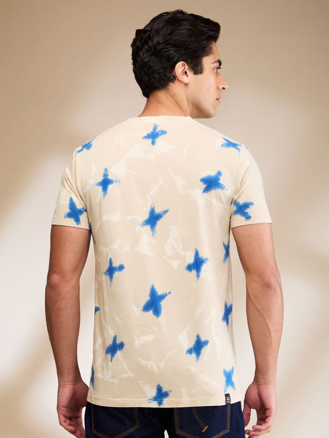 Being Human Men Conversational Printed Round Neck Cotton T-shirt