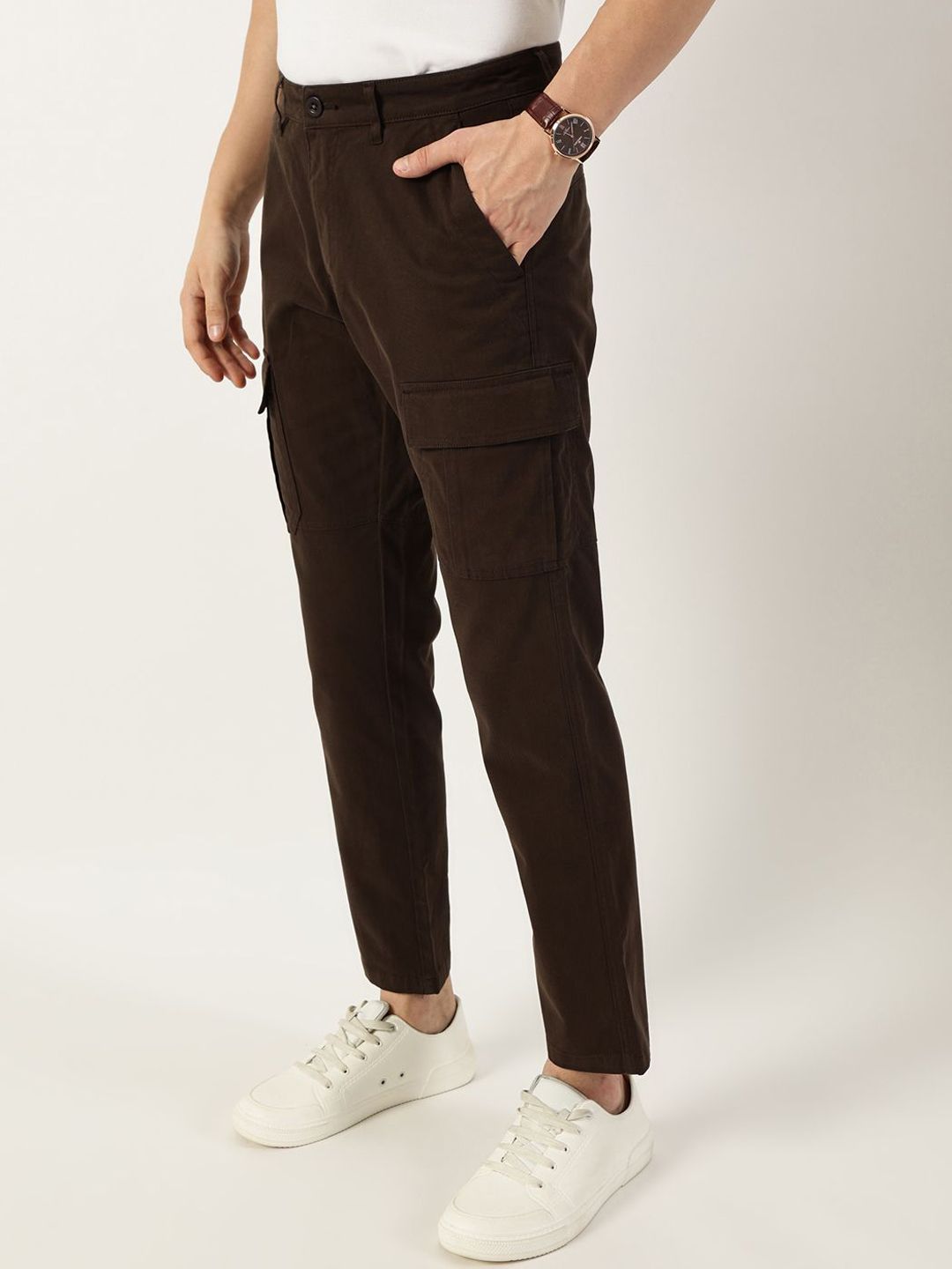 Thomas Scott Men Smart Easy Wash Cargos Trousers