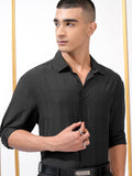 Highlander Men Jacquard Textured Slim Fit Checked Shirt