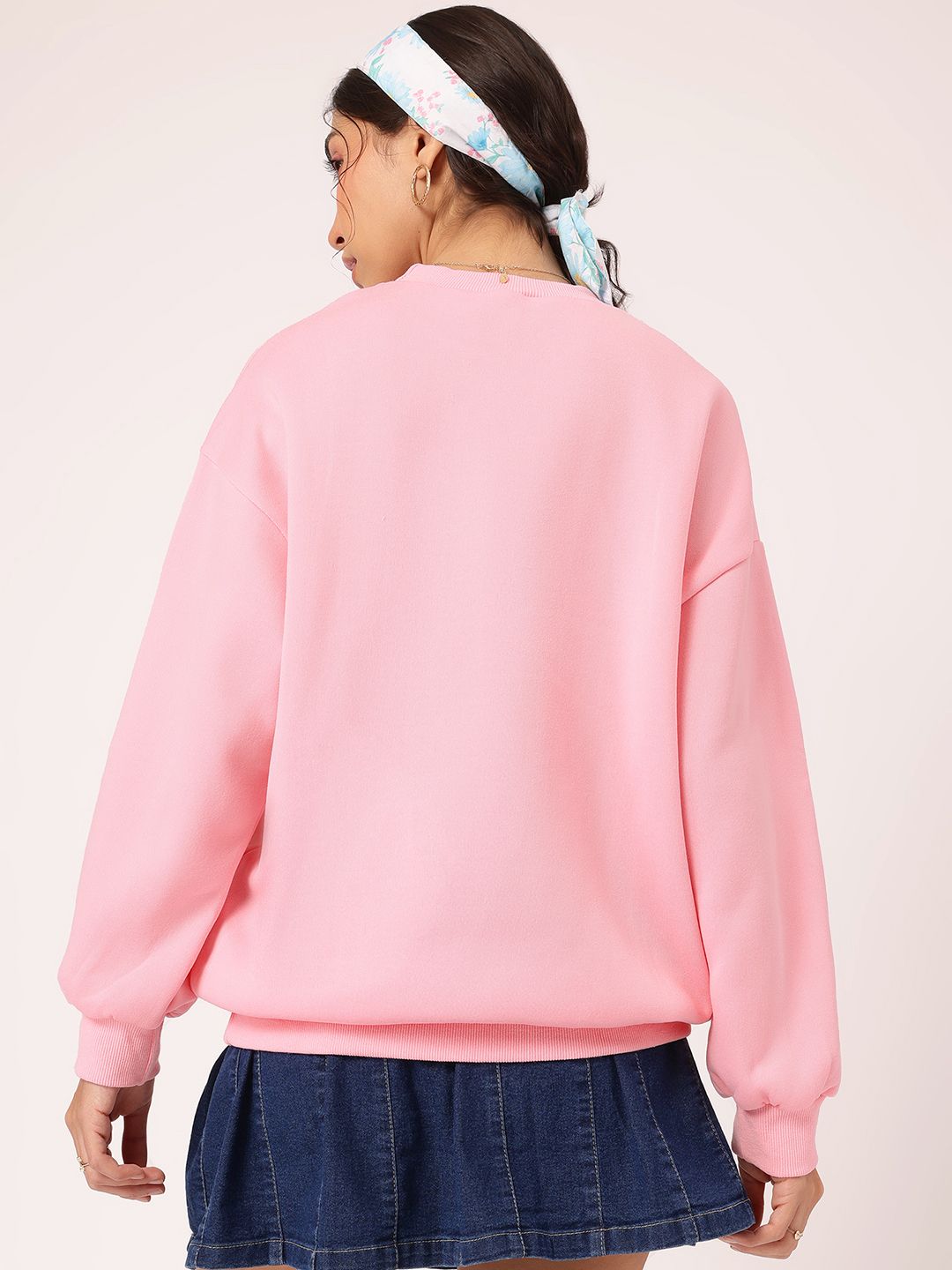 DressBerry Oversized Vibes Printed Sweatshirt