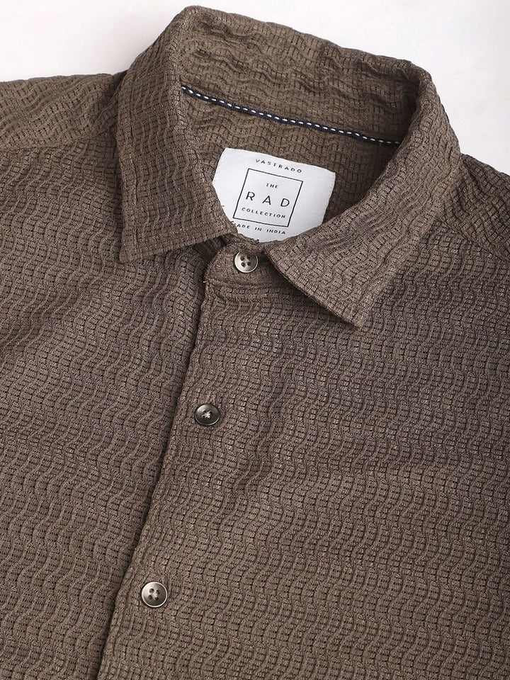 VASTRADO Men Classic Slim Fit Opaque Casual Shirt