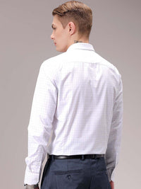 The Indian Garage Co. X Luxe Men Spread Collar Micro Checked Slim Fit Formal Shirt
