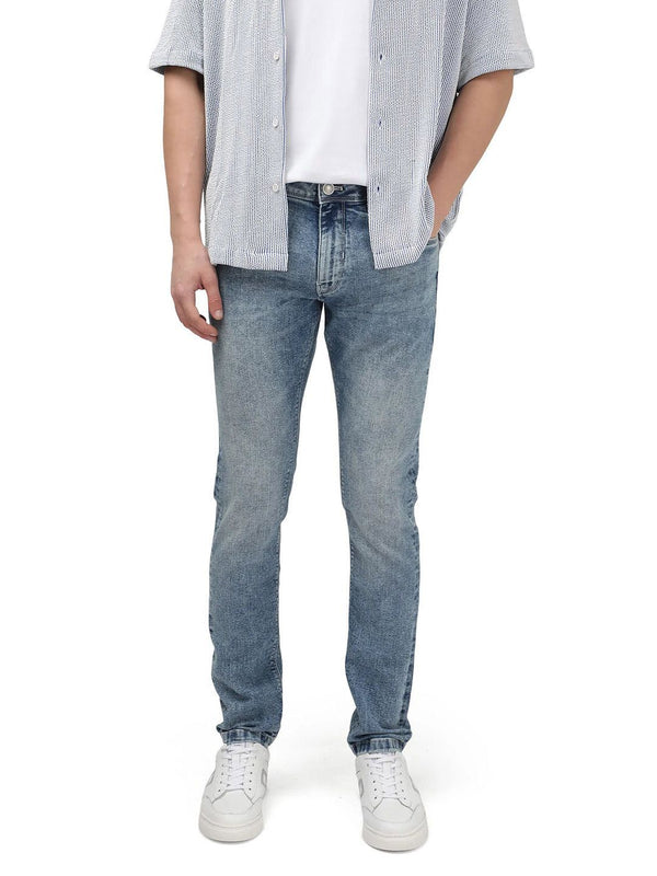 RARE RABBIT Men Comfort Fit Heavy Fade Stretchable Jeans