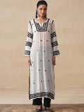 Rumah Wanita Chikankari White Muslin Chikankari Sulam Kurta