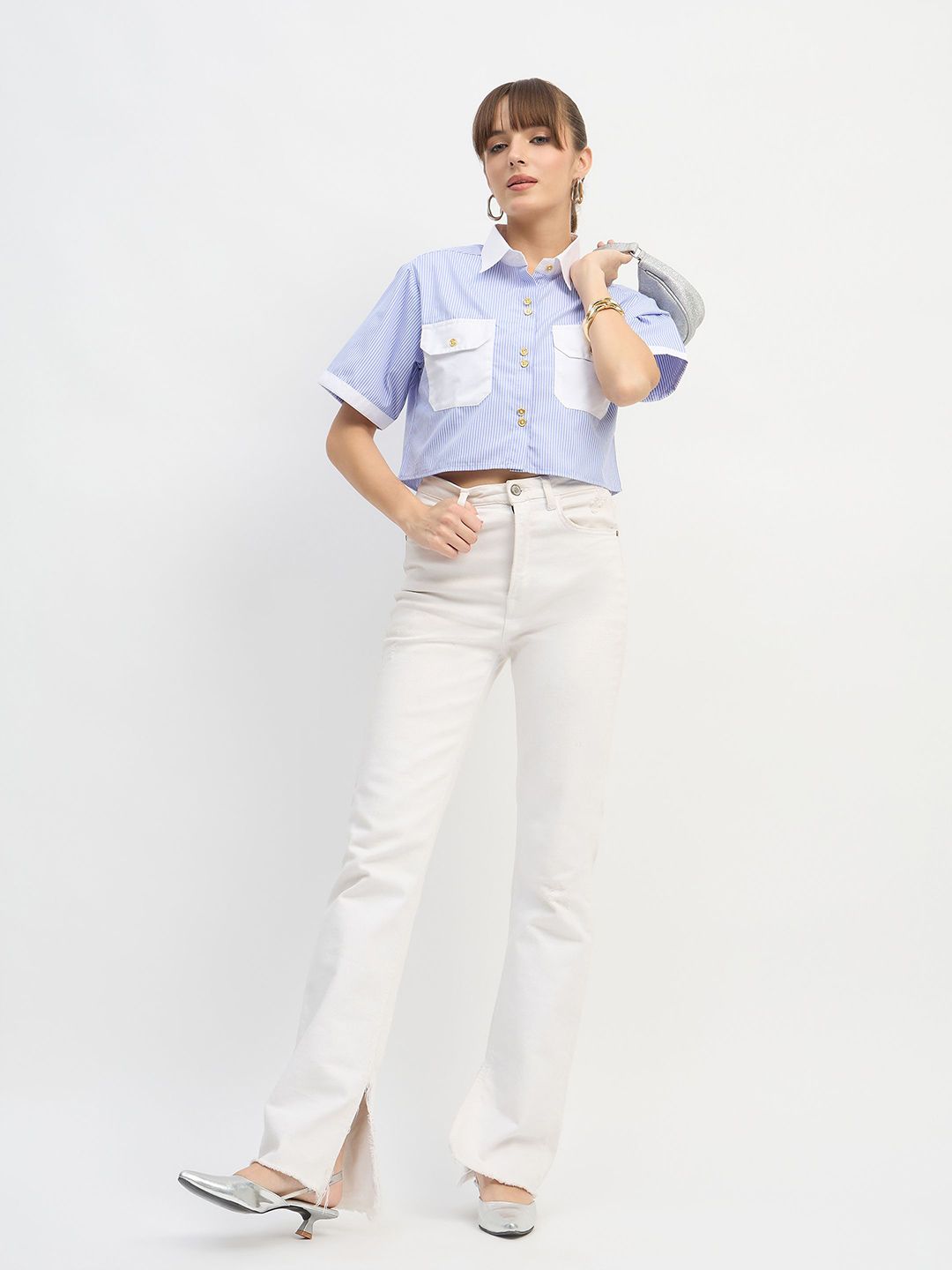 SASSAFRAS Women Striped Casual Shirt