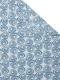 KLOTTHE Blue Geometric 300 TC King Bedsheet with 2 Pillow Covers