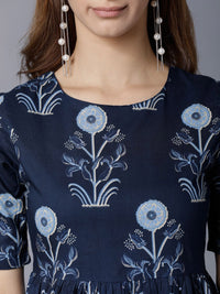 Vishudh Women Cotton Ethnic Motifs Printed Maxi Dress