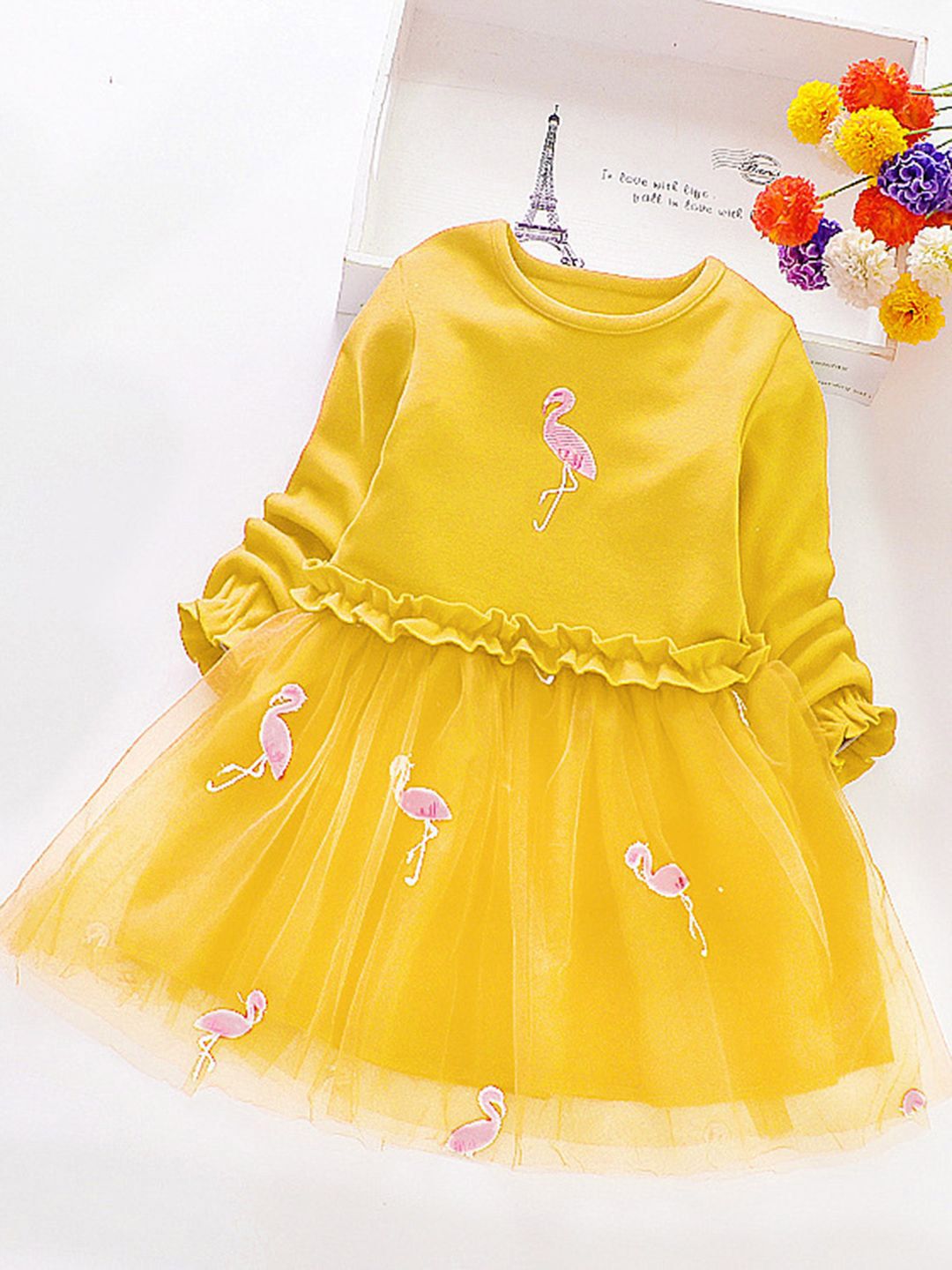 YK Girls Fit & Flare Cotton Dress