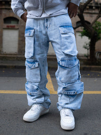 Powerlook Men Cotton Longgar Fit Cargos Fit