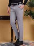 KLOTTHE  Men Solid Mid-Rise Slim Fit Formal Trouser