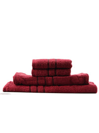 BOMBAY DYEING Maroon 4 Piece Cotton 400 GSM Towel Set