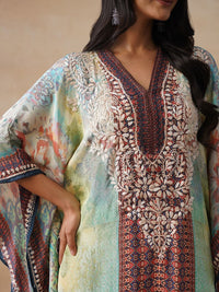 Rumah Chikankari Wanita Bercetak Chikankari Crepe Kurta