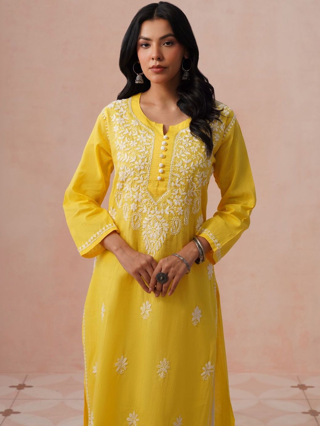 House of Chikankari Women Ethnic Motifs Embroidered Chikankari Kurta