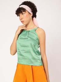 DressBerry Pleated Perfection Printed Top