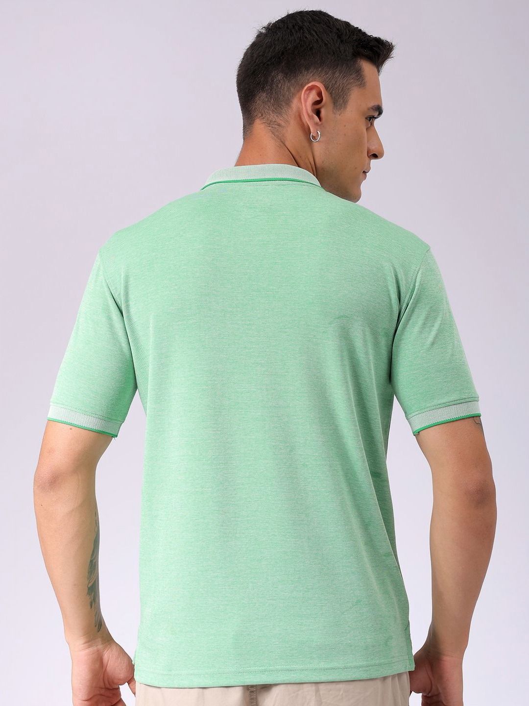 The Indian Garage Co Men Solid Polo Collar T-shirt