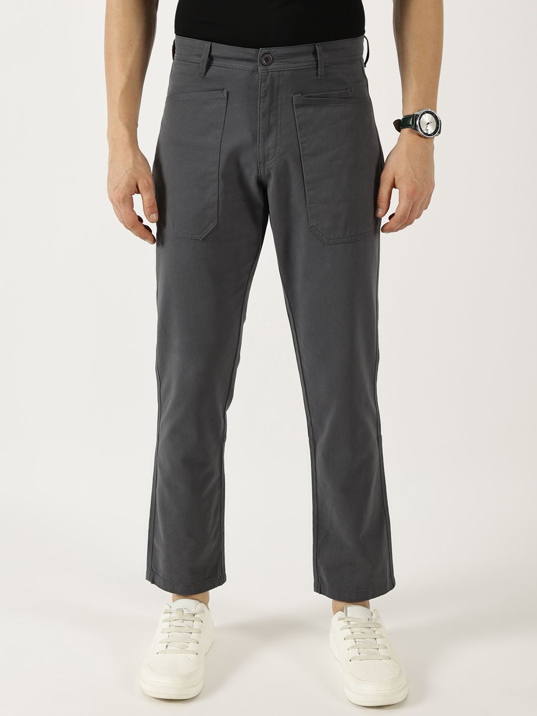 Thomas Scott Men Smart Straight Fit Easy Wash Trousers