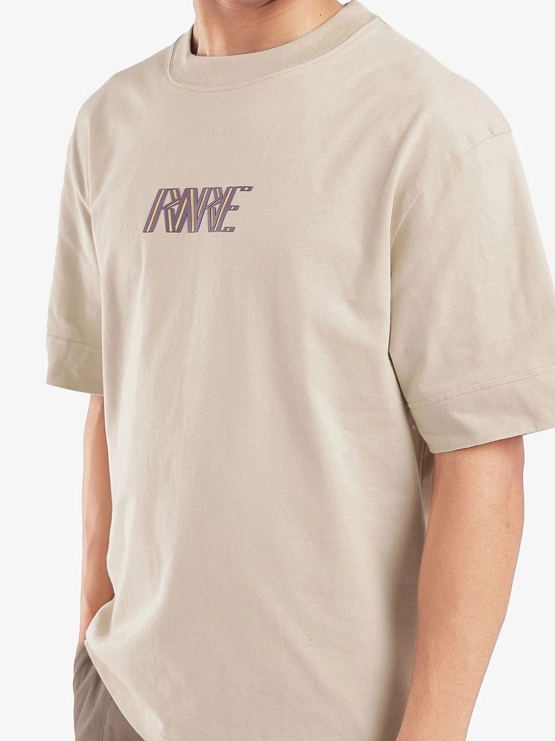 RARE RABBIT HARVE Men Typography Printed Round Neck Cotton Relaxed Fit T-shirt