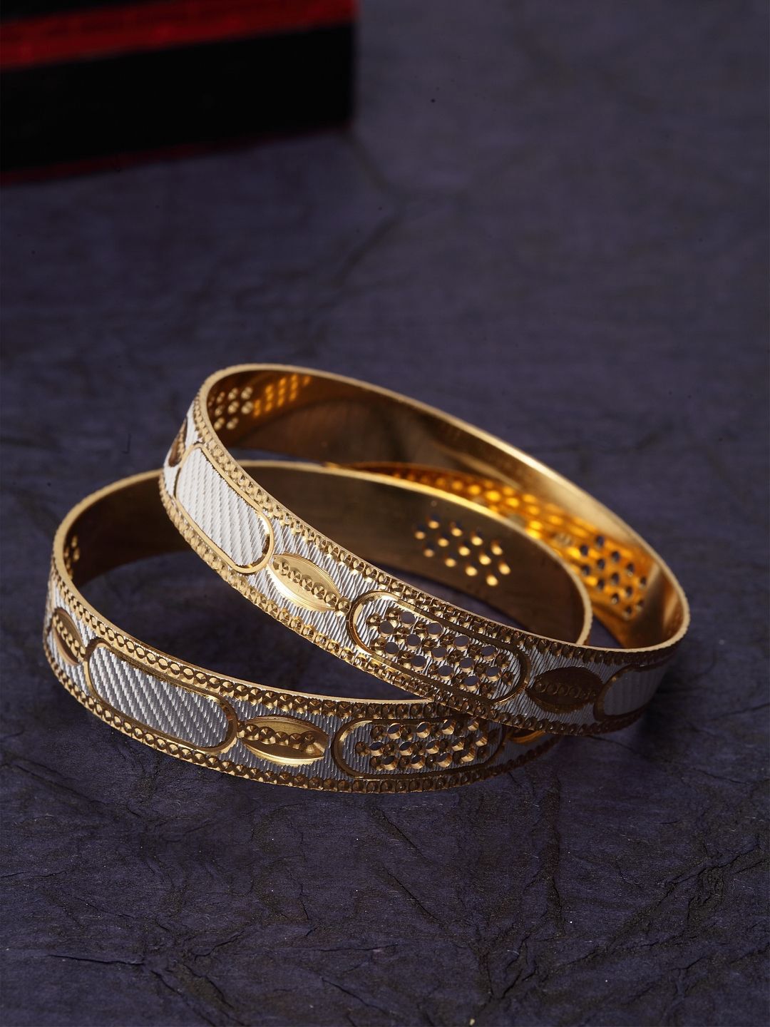 Anouk Set Of 2 Rhodium-Plated Bangles
