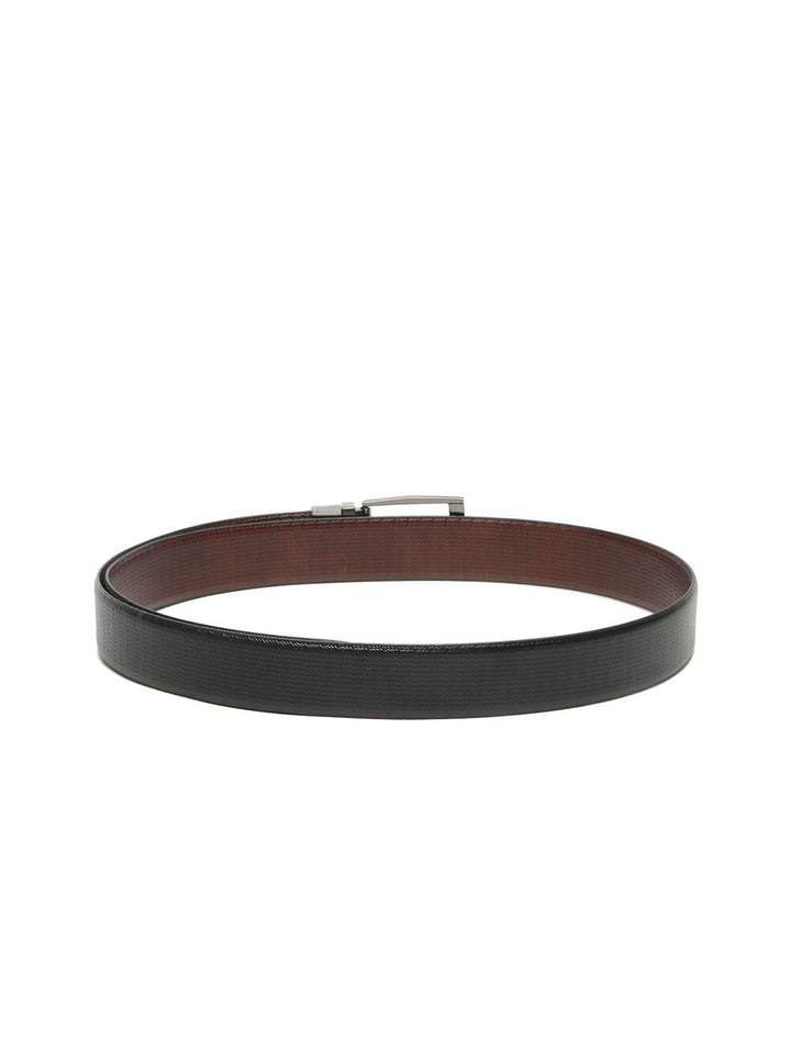 Teakwood Leathers Men Textured Leather Reversible Formal Belt