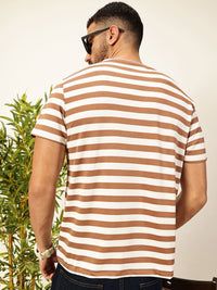 Thomas Scott Men Anti Odour Striped Round Neck T-shirt