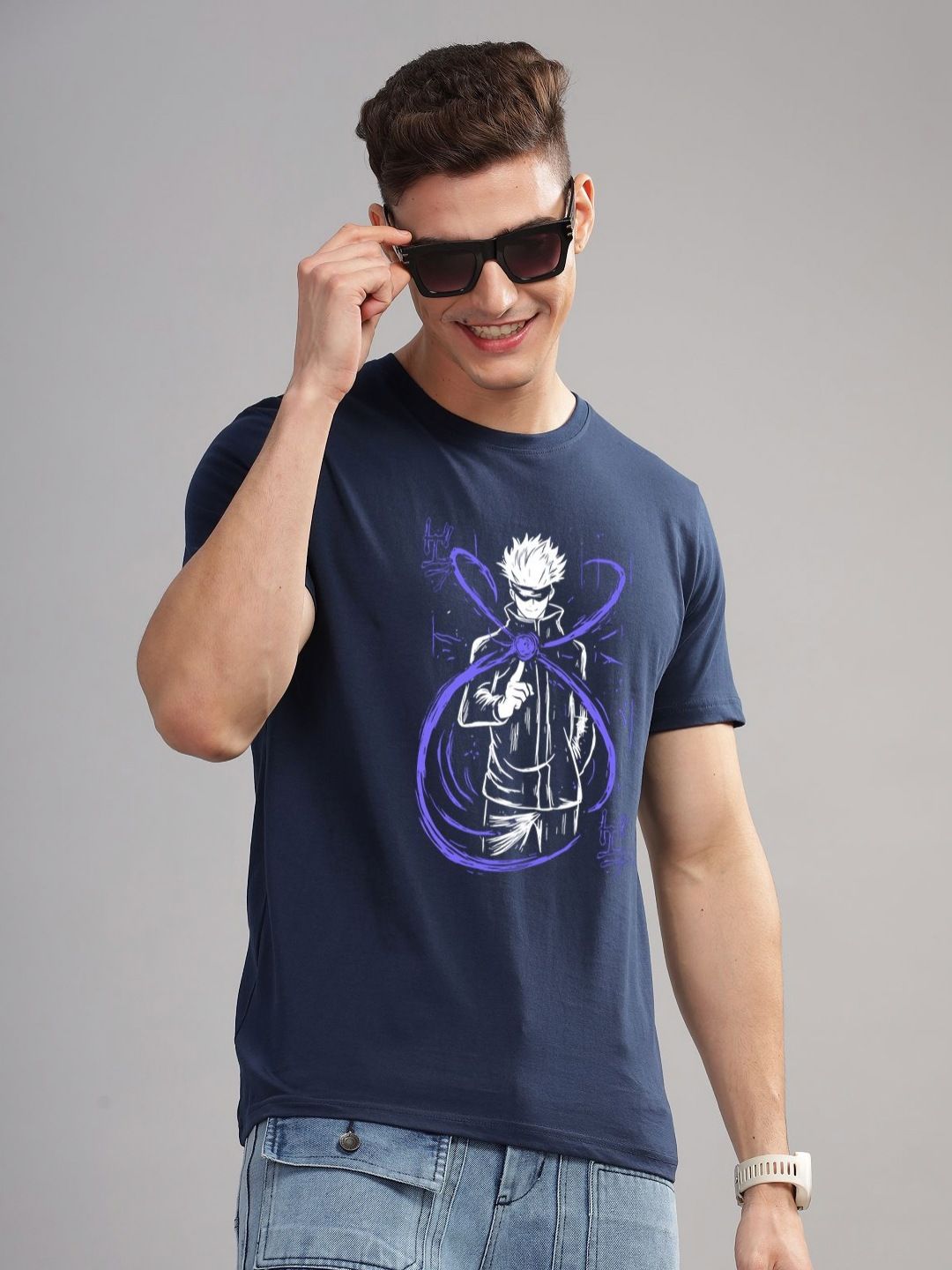 ADRO Men Graphic Printed Graphic Print Others Round Neck Cotton Tshirt