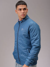 The Indian Garage Co Men High Neck Solid Revesible Bomber Jacket