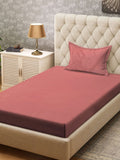 Myntra Elegant Homes Rust 300 TC Single Bedsheet Set 2.25 m x 1.50 m