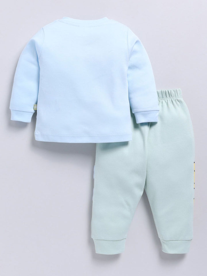 Moms Love Boys Pure Cotton Conversational Printed T-shirt and Joggers