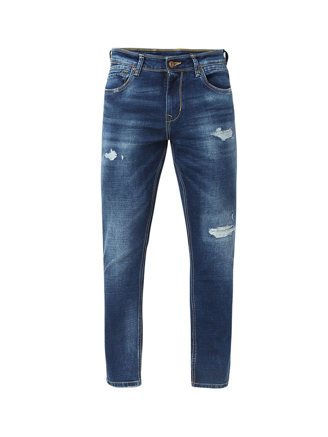 SPYKAR Men Slim Fit Mildly Distressed Heavy Fade Jeans
