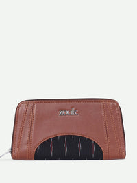 ZOUK Women Ethnic Motifs Printed Leather Zip Around Wallet