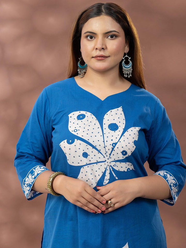 Kurta Bercetak Bunga Mamicha Wanita dengan Palazzos & Dupatta