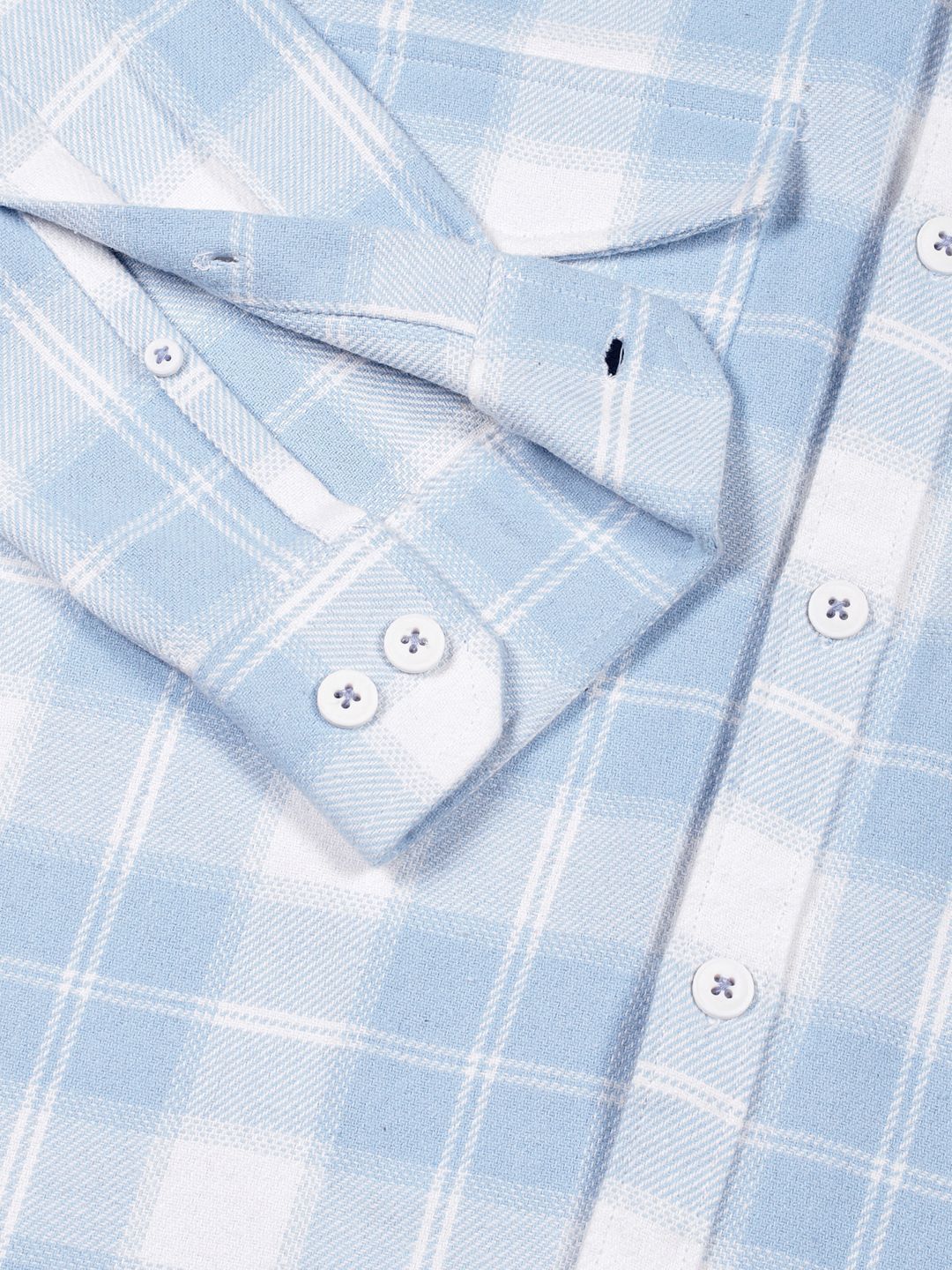 Thomas Scott Men Premium Windowpane Checks Opaque Checked Casual Shirt