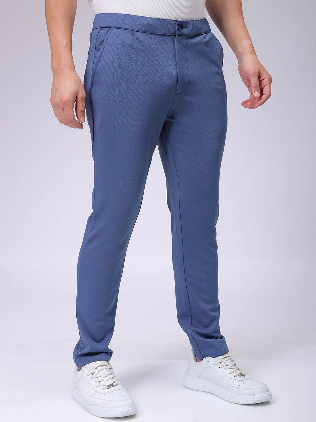 The Indian Garage Co. X Luxe Men Textured Slim Fit Trousers
